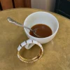 Eivora armbånd med striber - hvid/guld