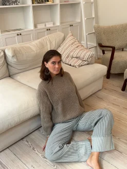 Elina striktrøje - Beige