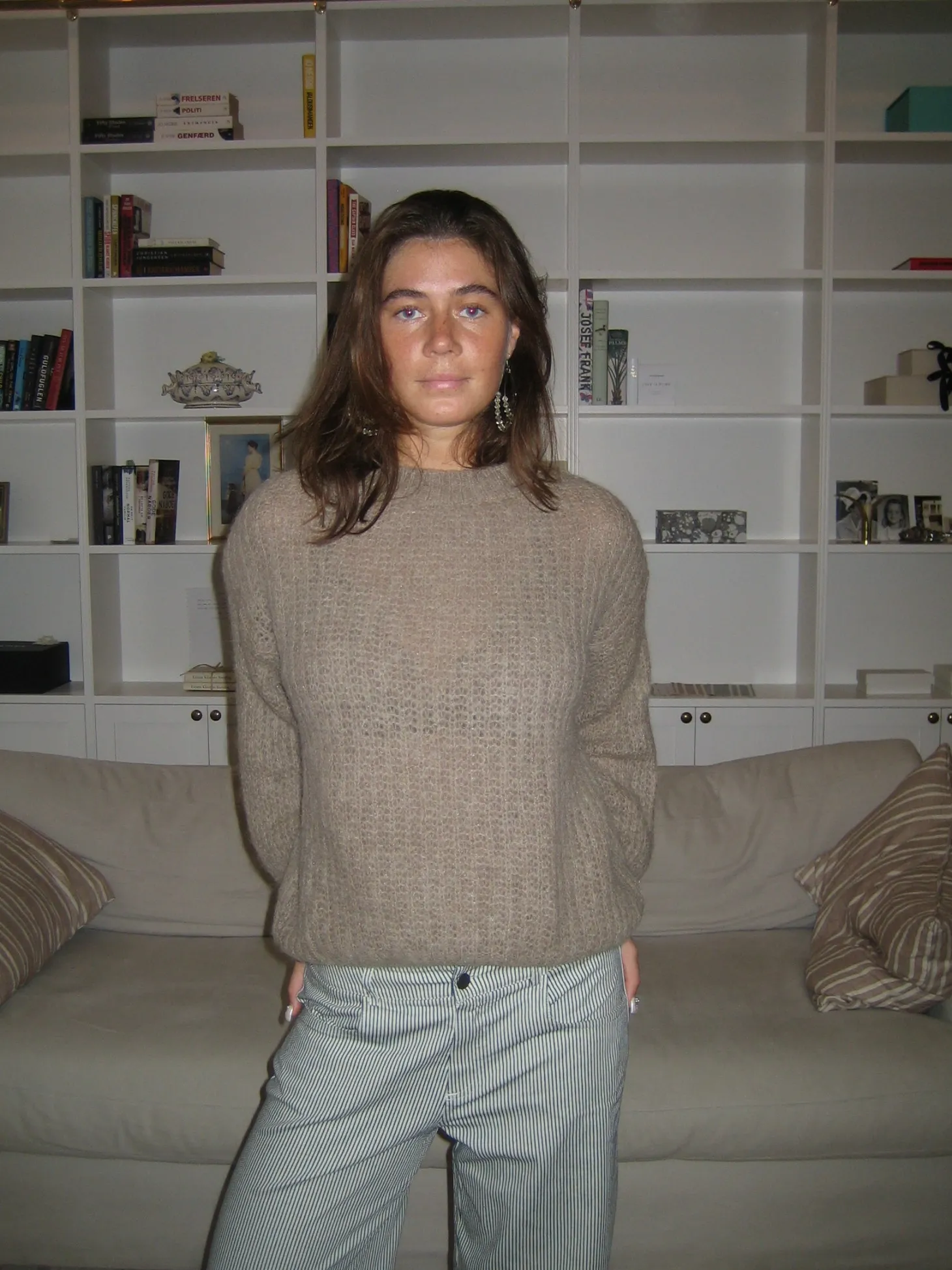 Elina striktrøje - Beige