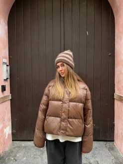 Elin pufferjakke - Brun