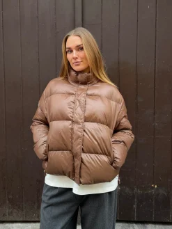 Elin pufferjakke - Brun