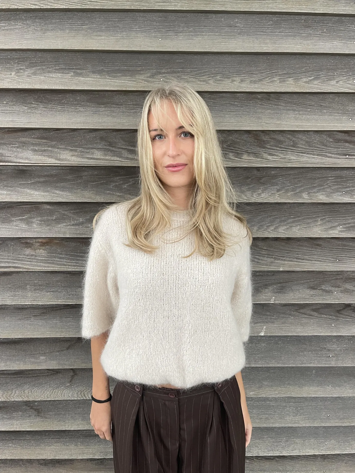 Elise t-shirt strik - Beige
