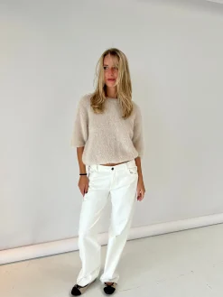 Elise t-shirt strik - Beige