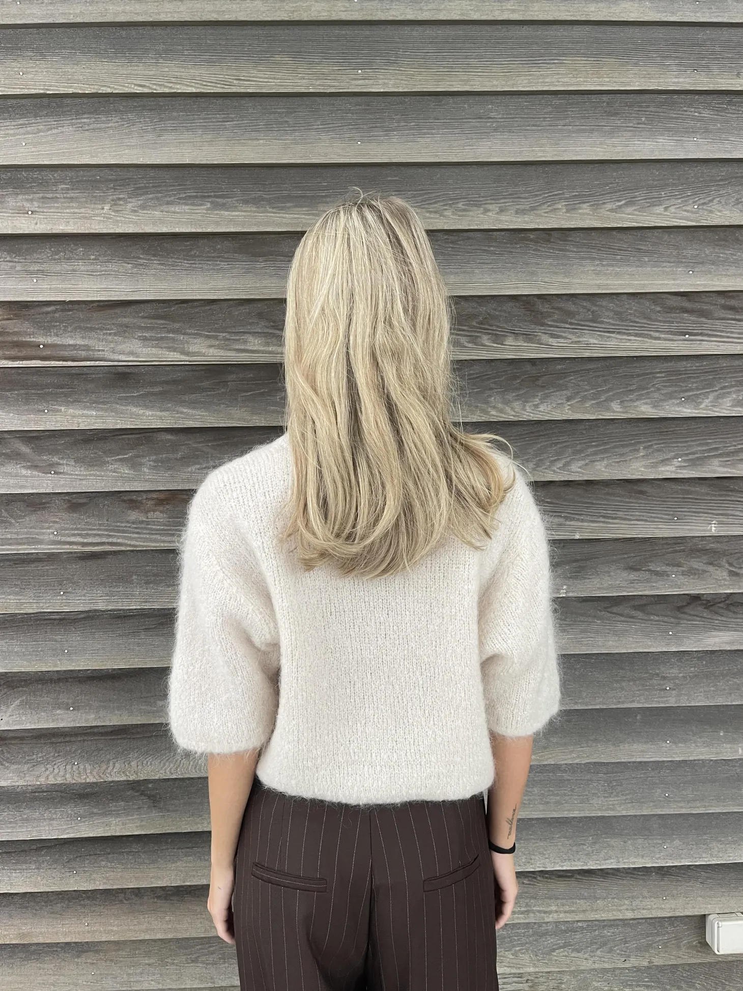 Elise t-shirt strik - Beige