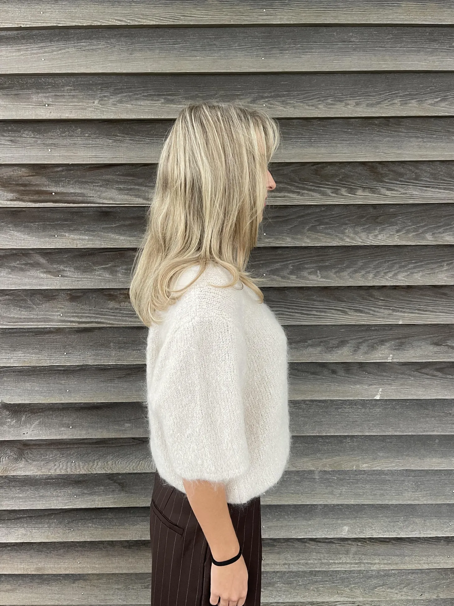 Elise t-shirt strik - Beige