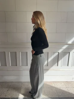 Ellen herringbone bukser - Grå