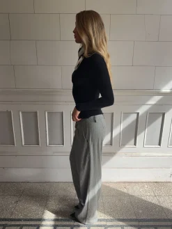 Ellen herringbone bukser - Grå