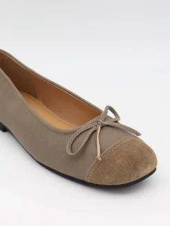 Elowia ballerina med sløjfe - Taupe