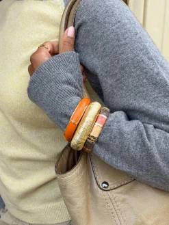 Elvina armbånd - Orange/Guld