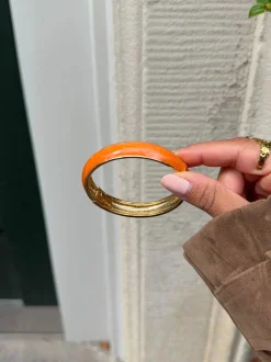 Elvina armbånd - Orange/Guld