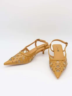 Embla kitten heels - Karrygul