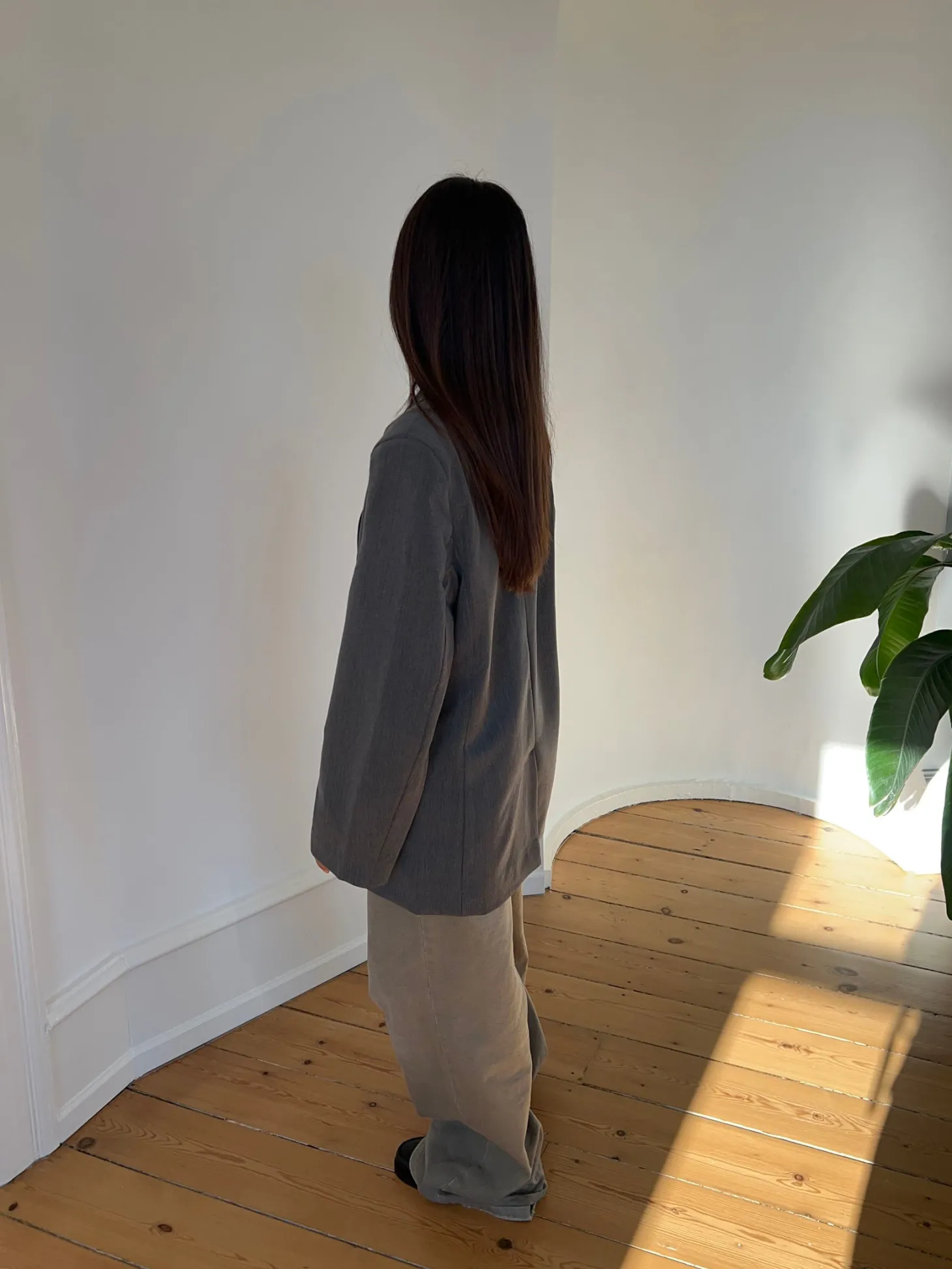 Epsilia oversized blazer - Grå