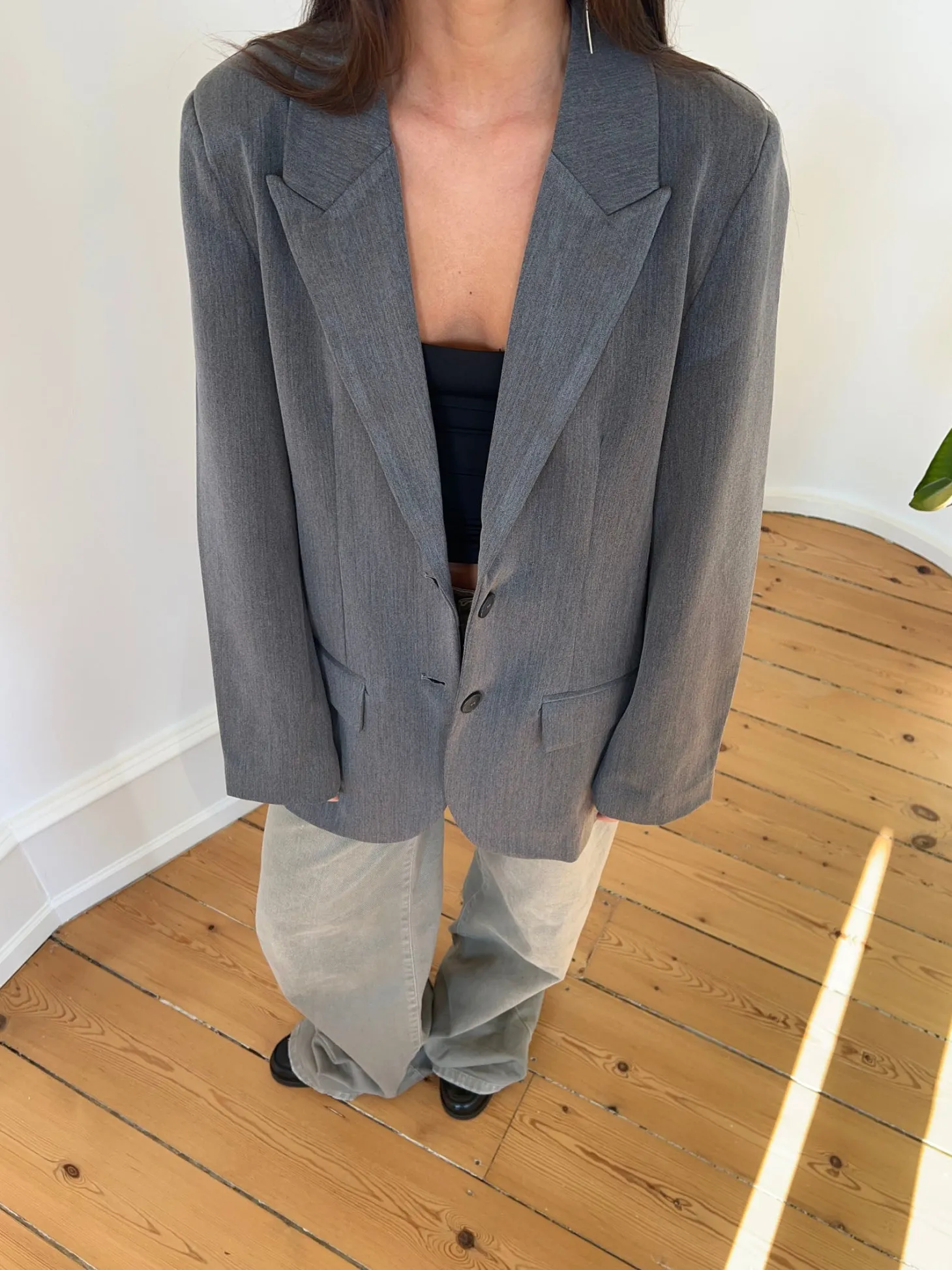 Epsilia oversized blazer - Grå