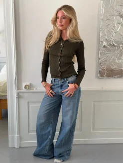 Esmeralda polo cardigan - Kaki