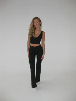 Essential flared pants - Jet black