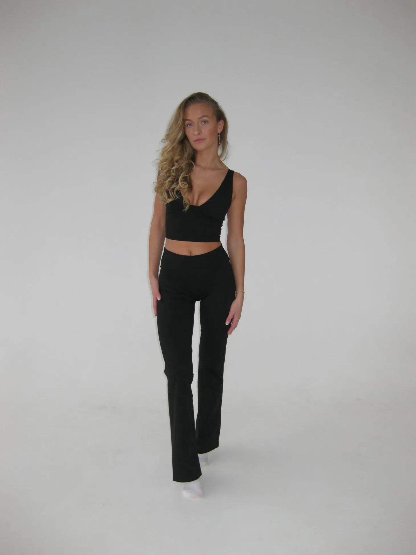 Essential flared pants - Jet black