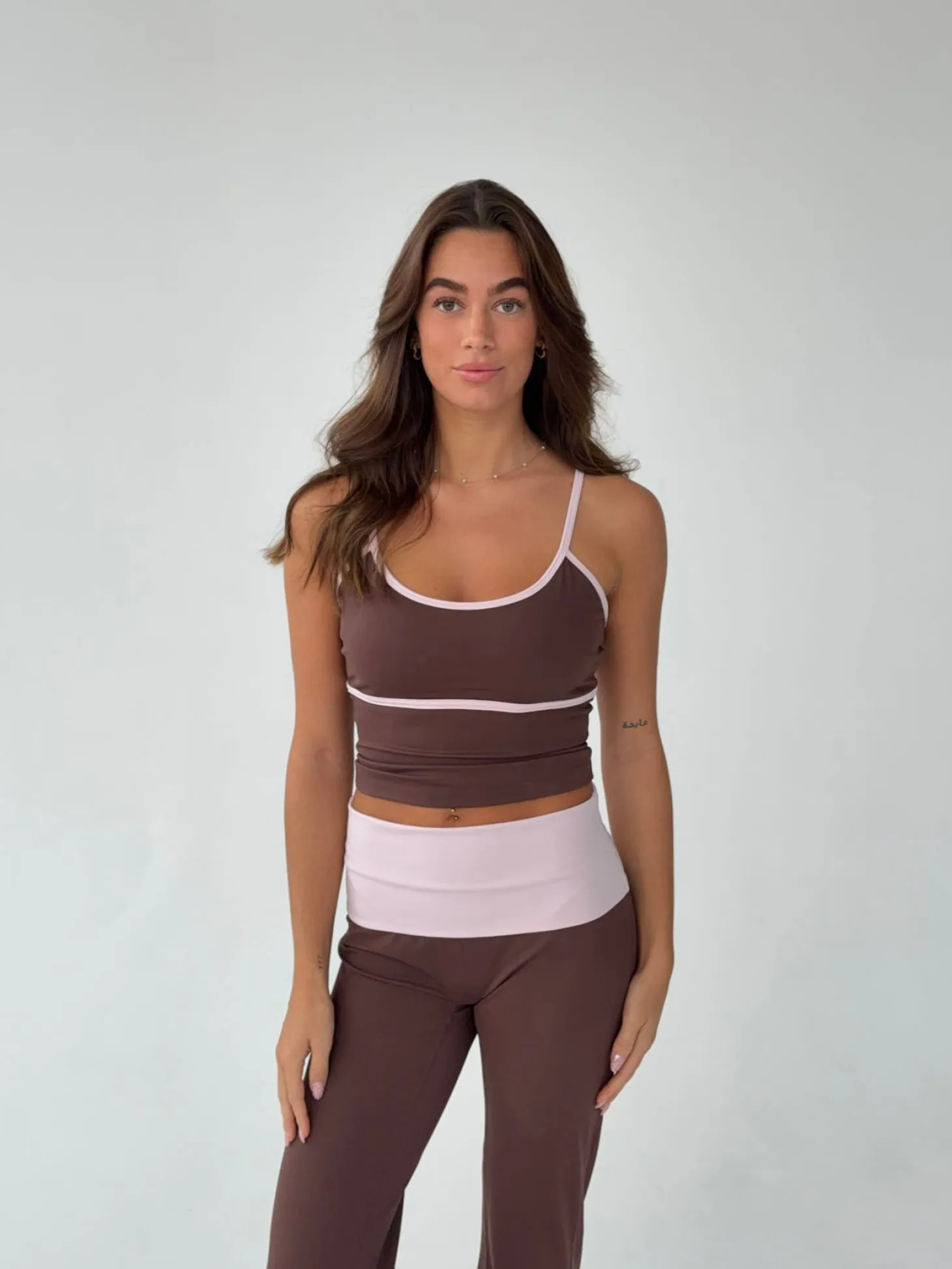 Essential tank top - Espresso/candyfloss
