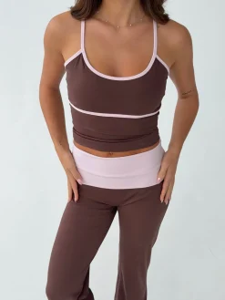 Essential tank top - Espresso/candyfloss