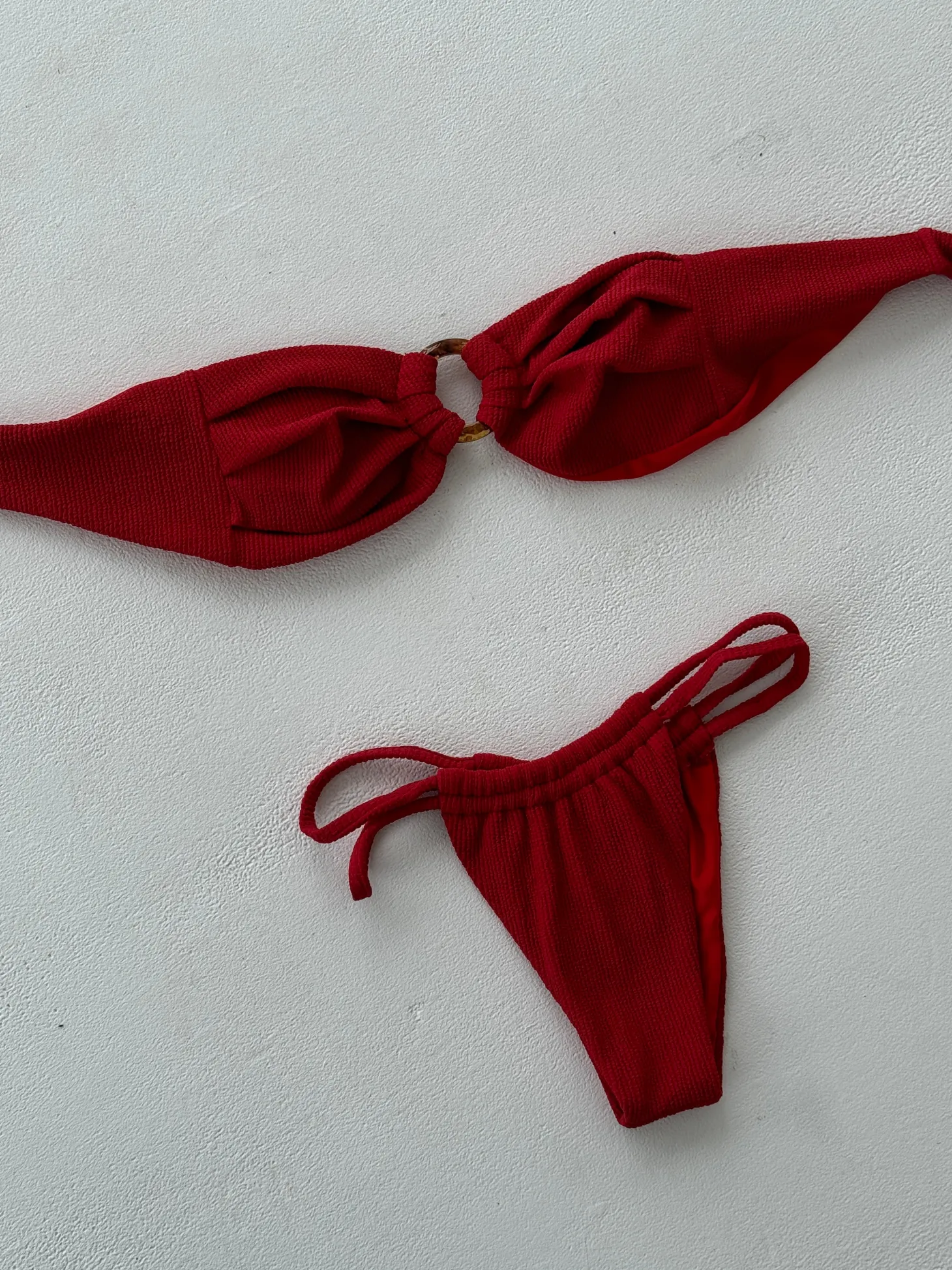 Eva bandeau bikini - Rød