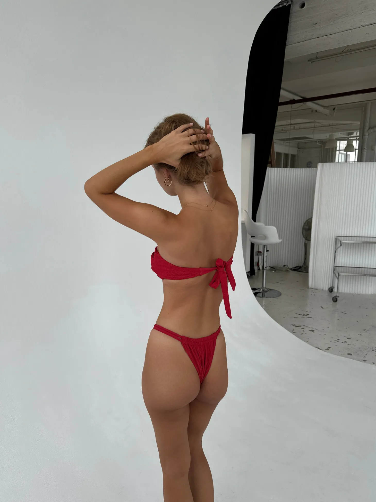 Eva bandeau bikini - Rød