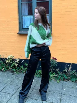 Fauna satin cargobukser - Sort
