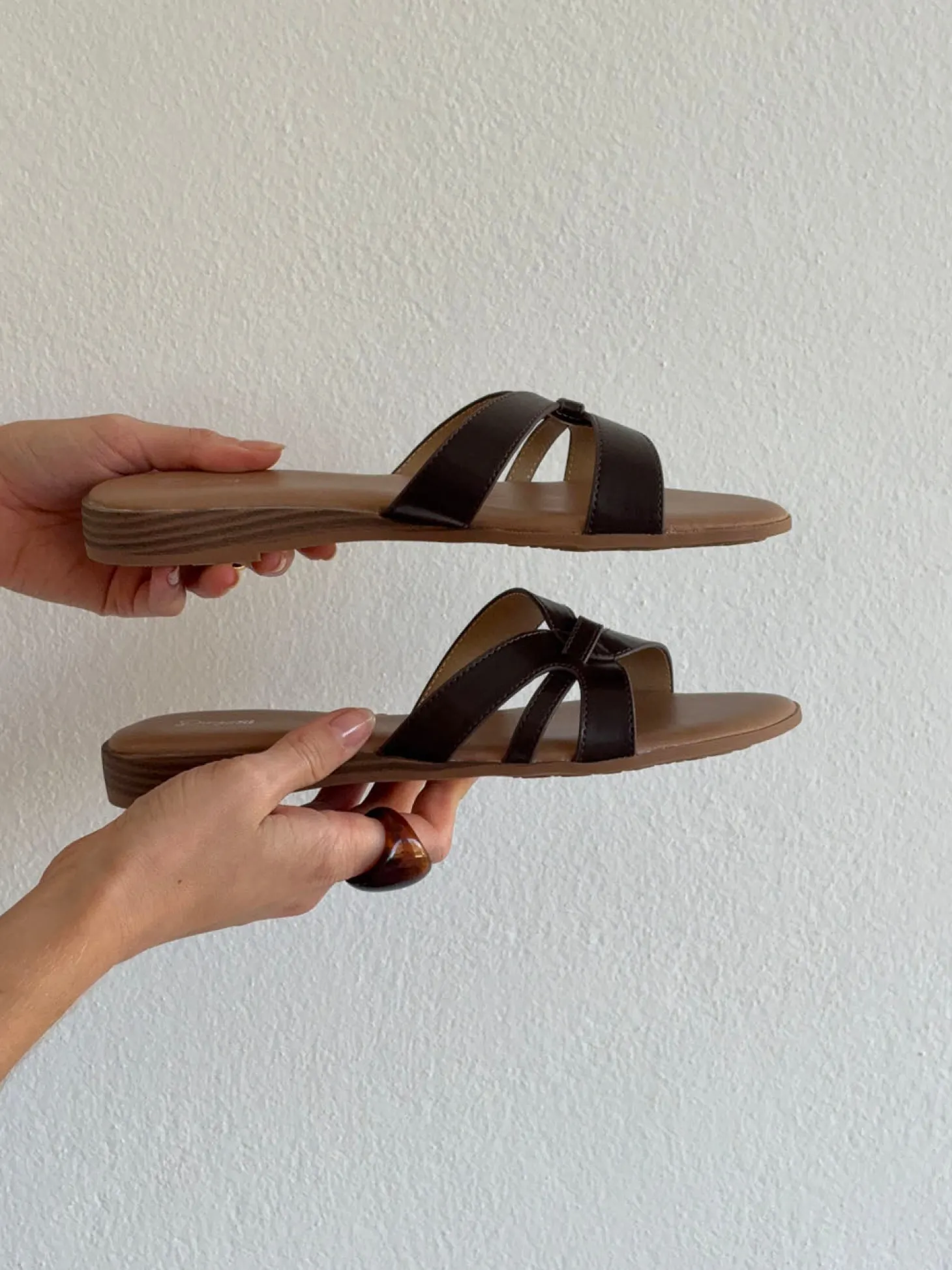 Figma sandaler - Mørkebrun/beige