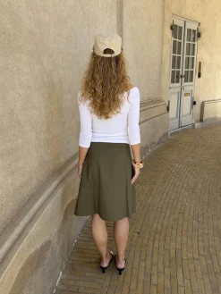 Fimana nederdel med knapper - Kaki