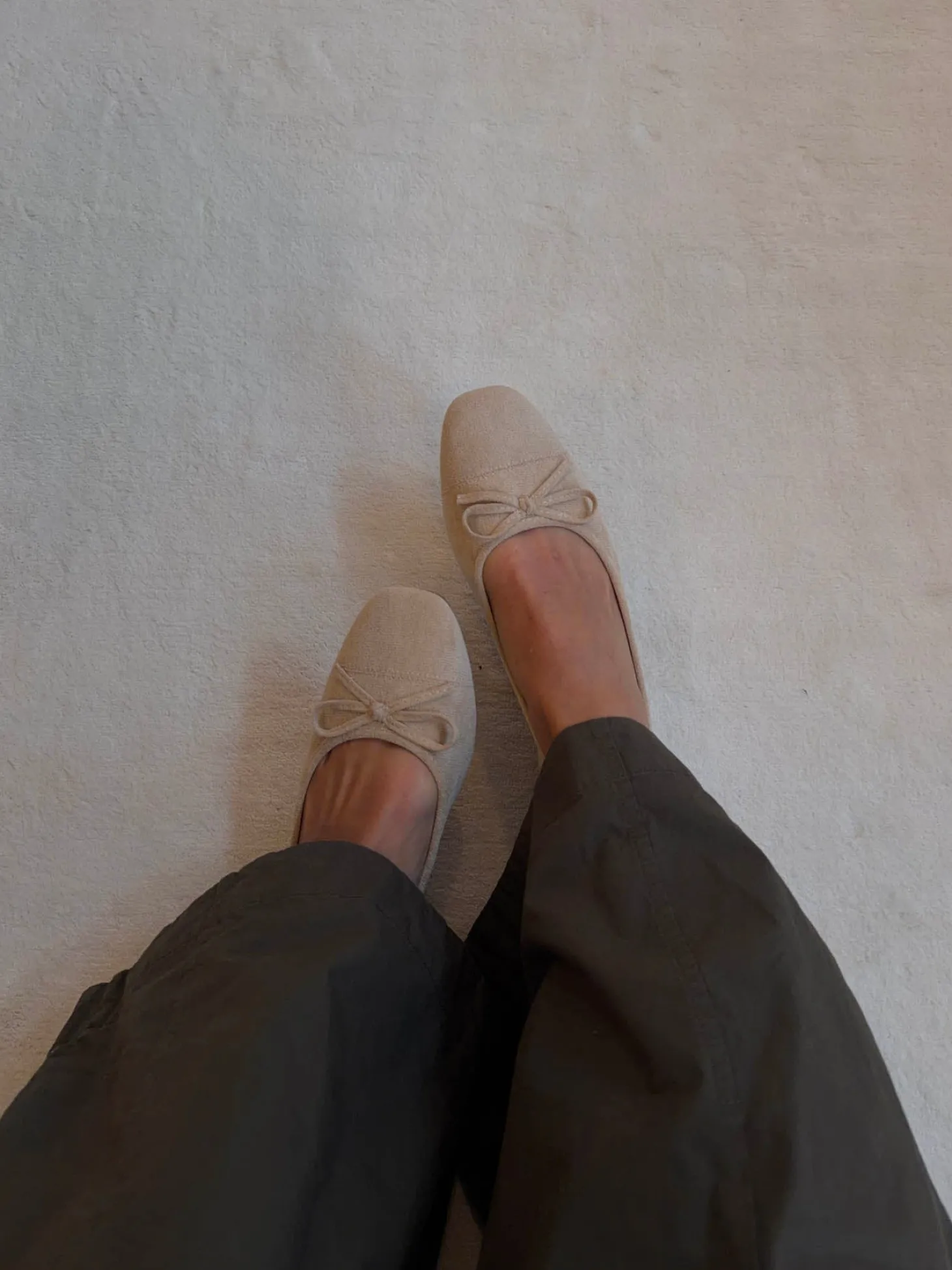 Fione ballerinaer i ruskind - Beige