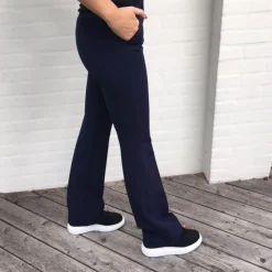 Flare bukser navy med lommer