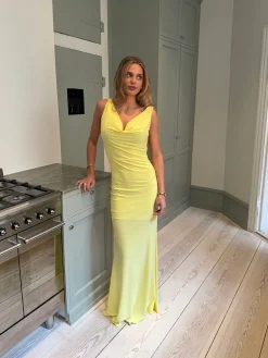 Flora maxikjole - Gul