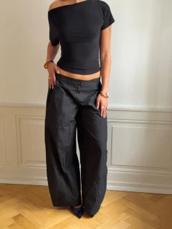 Florine figursyet t-shirt - Sort