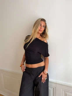 Florine figursyet t-shirt - Sort