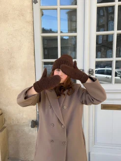 Fluffy handsker - Brun