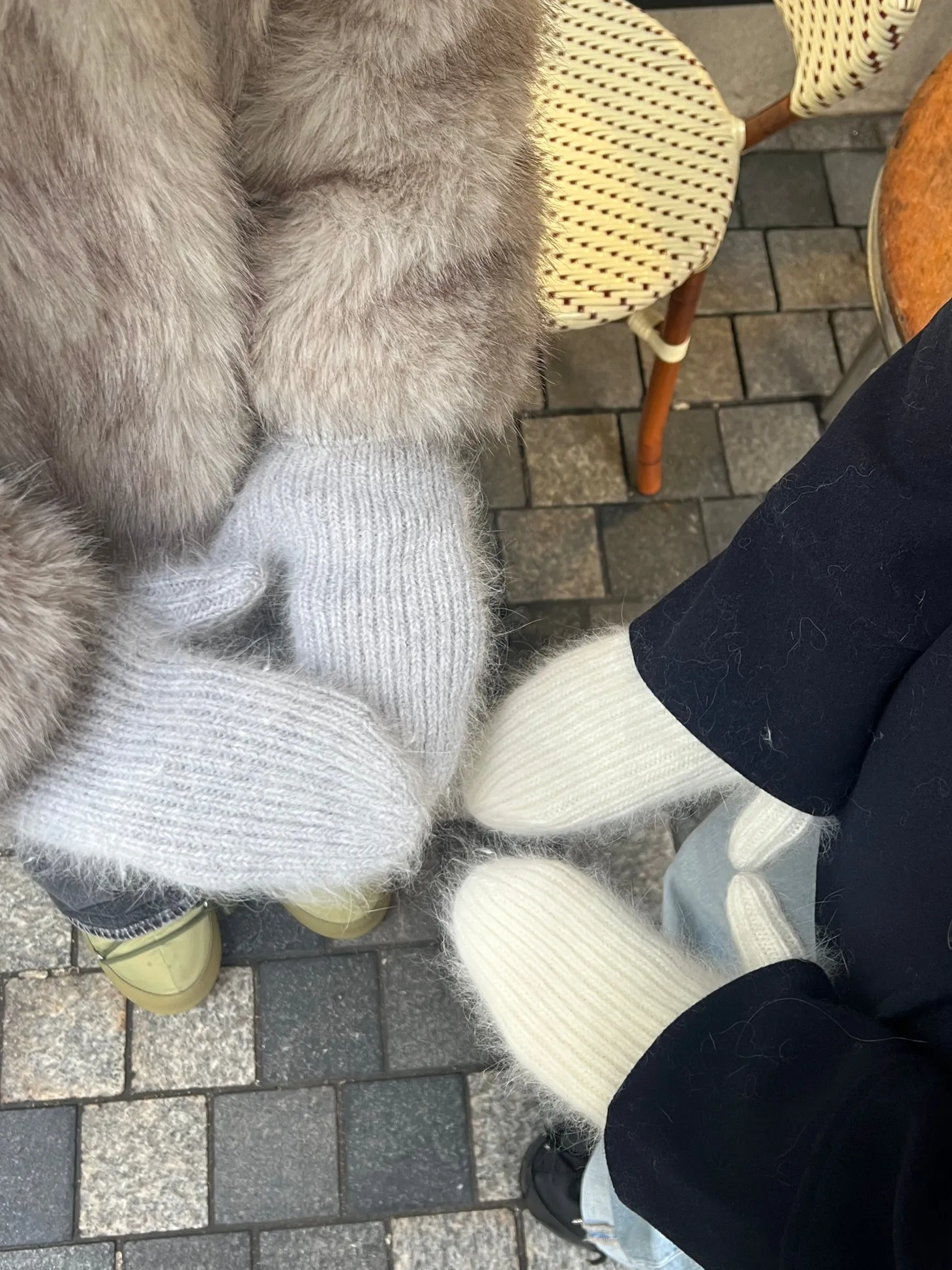 Fluffy handsker - Grå