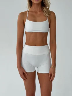 Folded essential shorts - Marshmallow