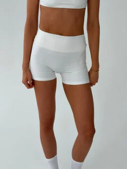 Folded essential shorts - Marshmallow