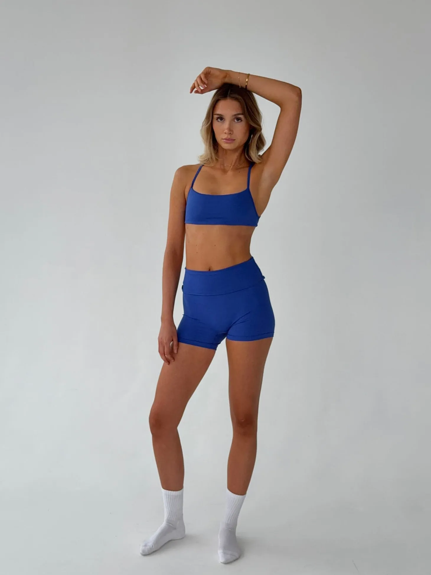 Folded essential shorts - Royal blue