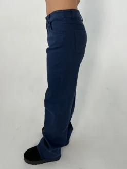 Gabardin jacquard jeans - Navy