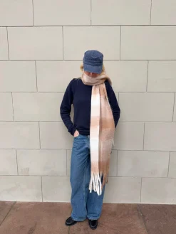 Gale tørklæde - Hvid/beige