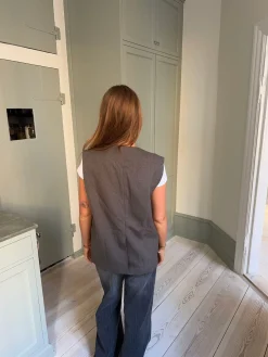 Harley vest med bånd - Grå