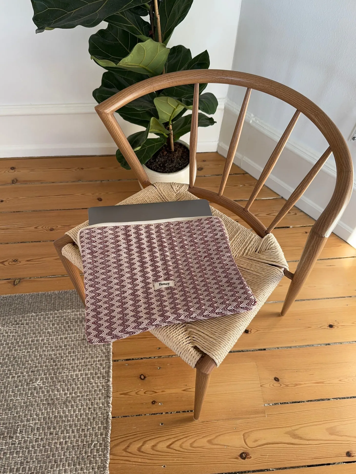 Honey computer sleeve - Beige/rød