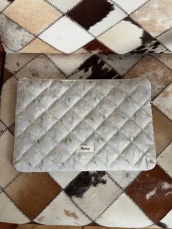 Honey computersleeve med blomster - Beige