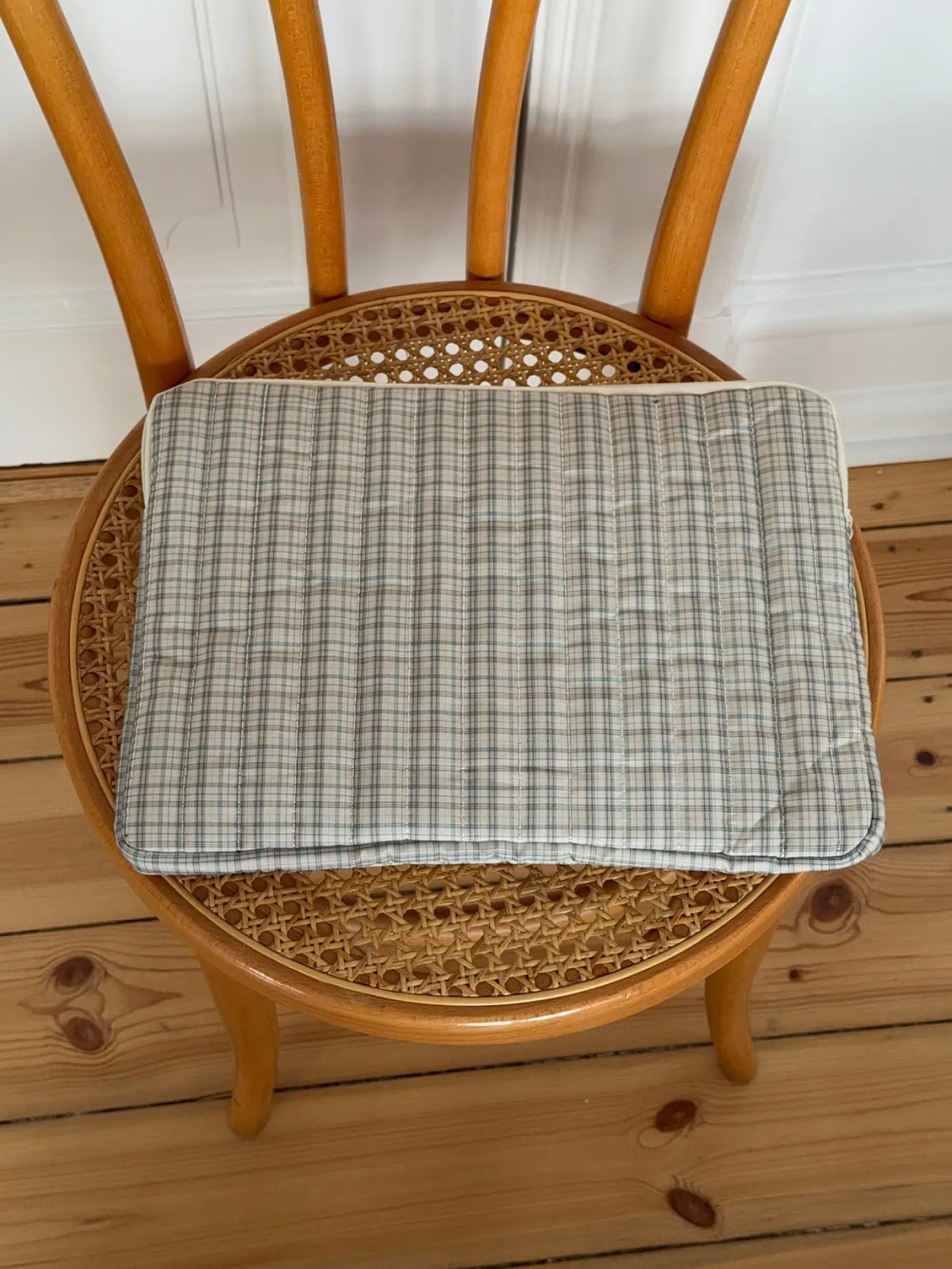 Honey computersleeve med tern - Beige/grøn