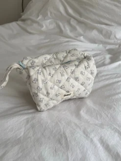 Honey lille toilettaske - Off white med bamser