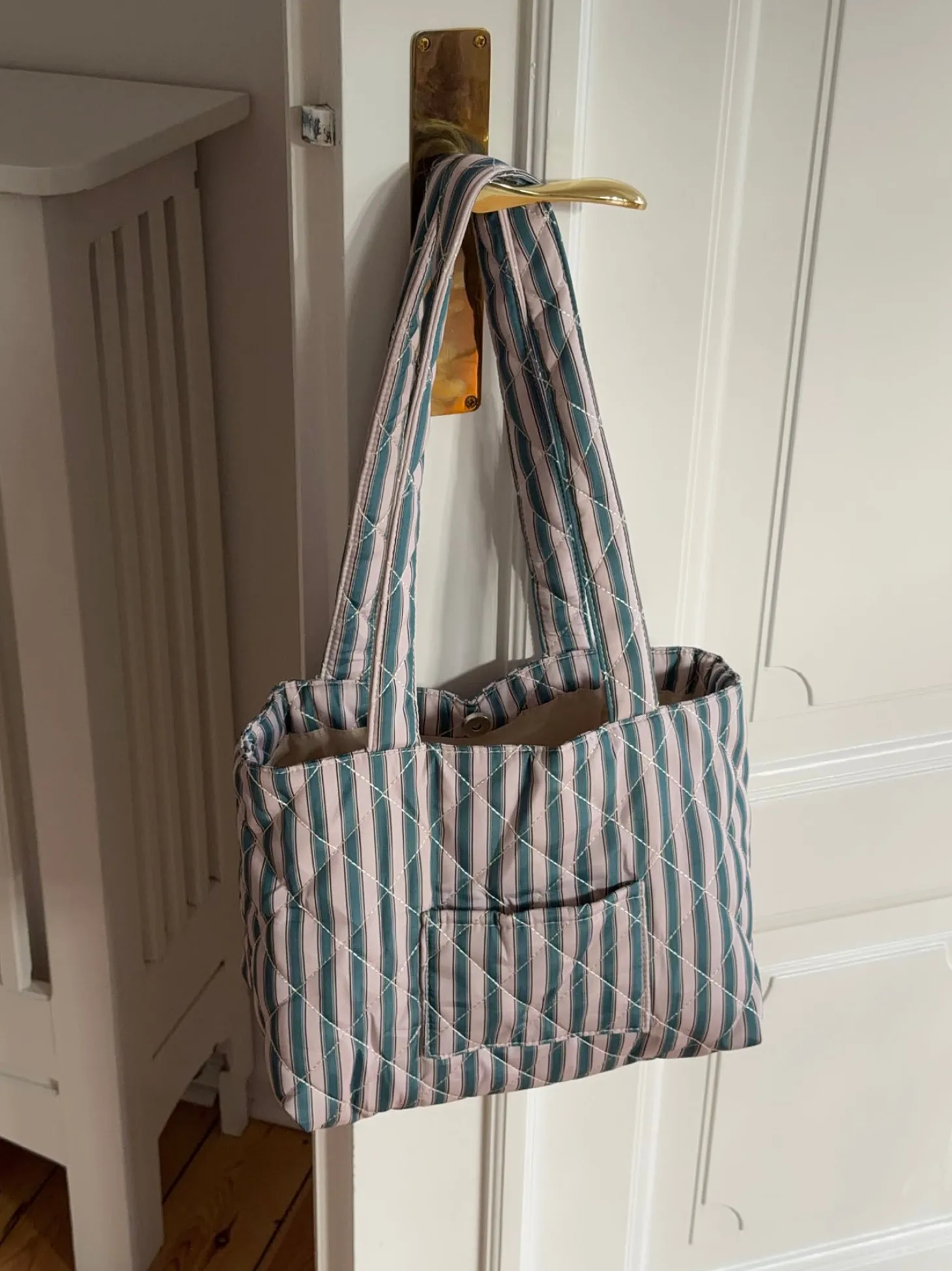 Honey net med striber - Beige/grøn