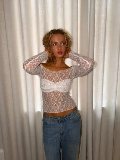 Inez blondebluse - Hvid