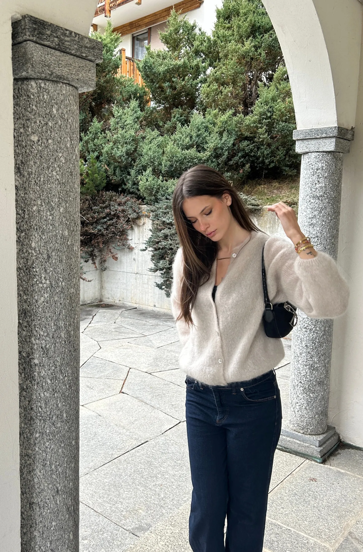 Jamilla mohair cardigan - Beige