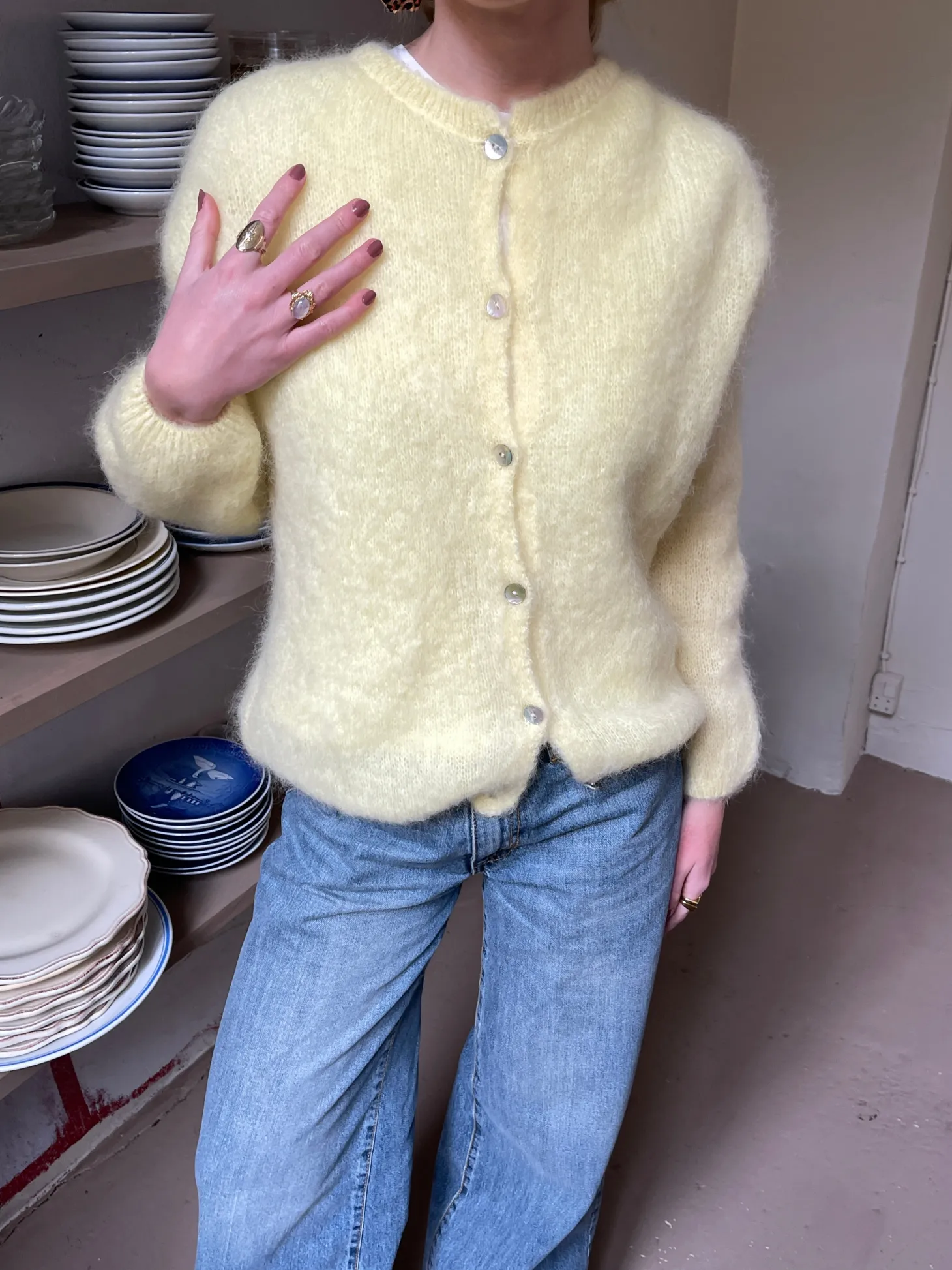 Jamilla mohair cardigan - Gul