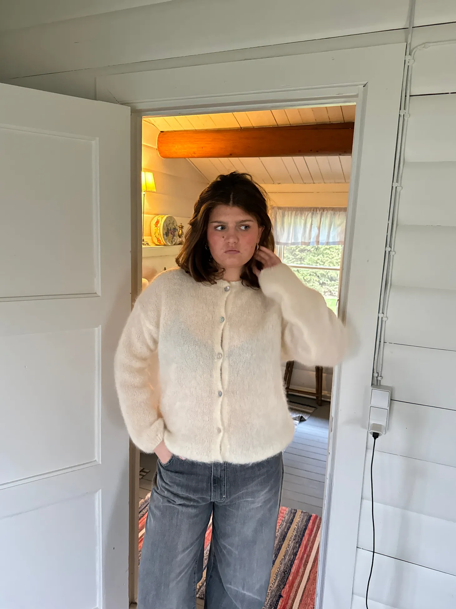 Jamilla mohair cardigan - Off white
