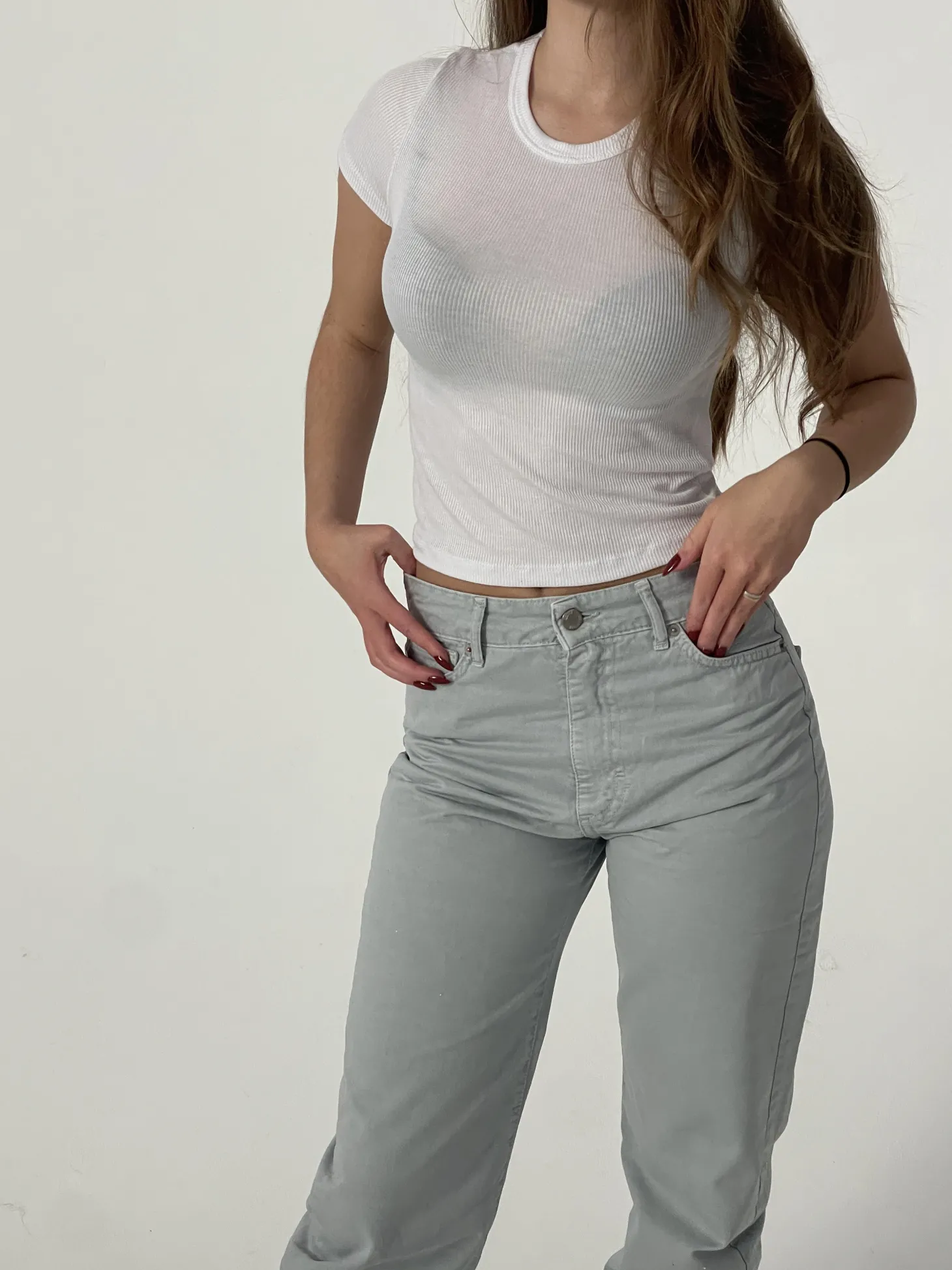 Josie jeans - Lysegrå